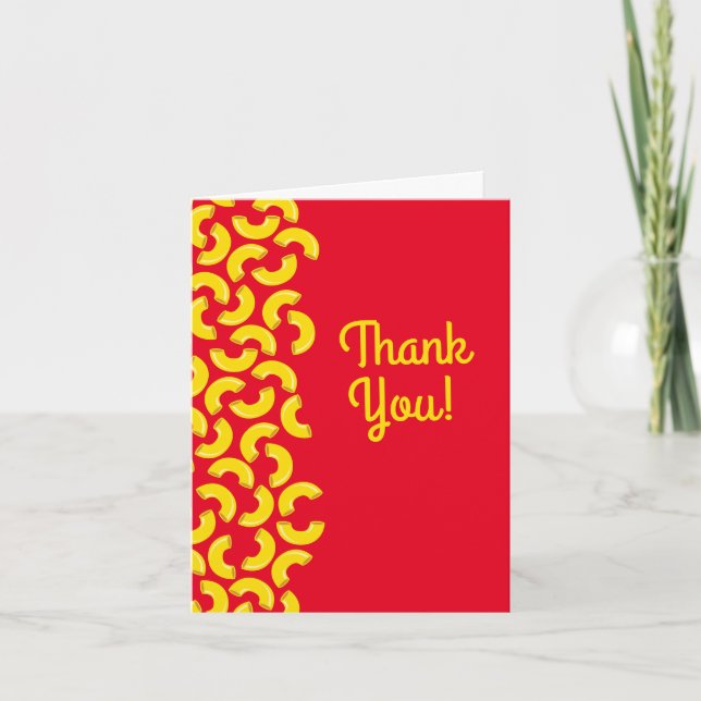 Mac och Cheese Kid 1st Birthday Party Macaroni Kort (Framsida)