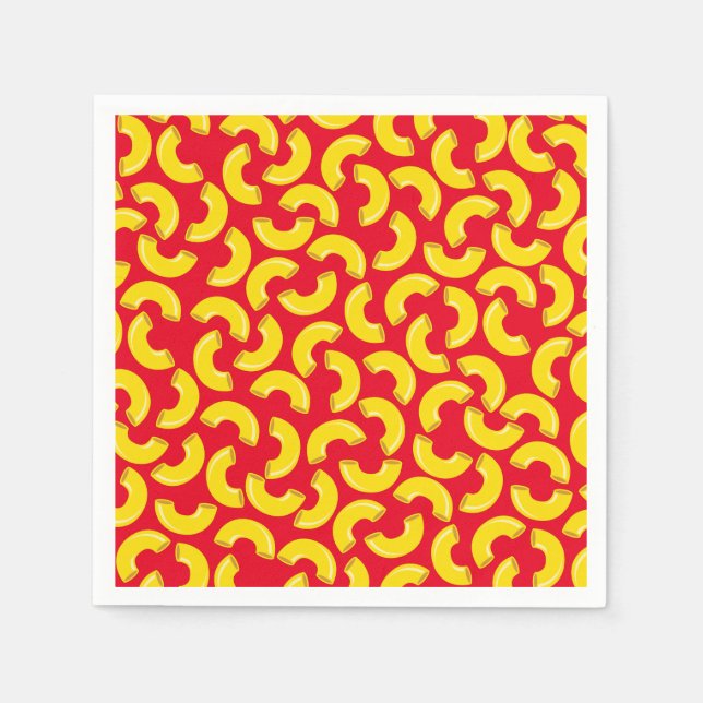 Mac och Cheese Kid 1st Birthday Party Macaroni Pappersservett (Framsidan)