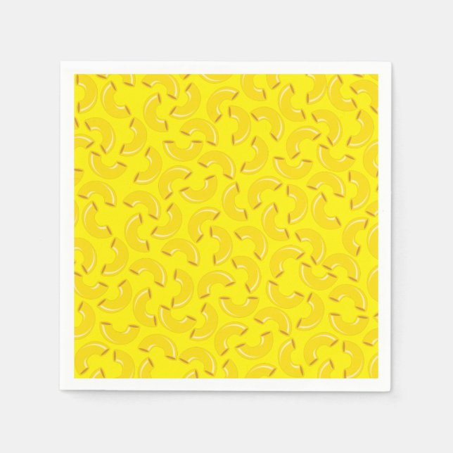 Mac och Cheese Kid 1st Birthday Party Macaroni Pappersservett (Framsidan)