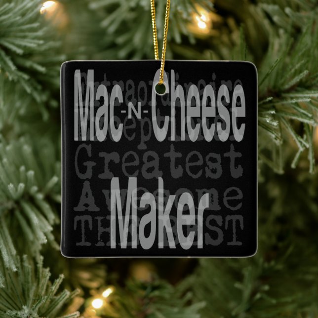 Mac och Cheese Maker Extraordinaire Julgransprydnad Keramik (Träd)