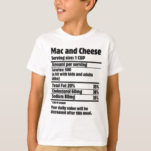 Mac och Cheese Nutrition Fact.w T Shirt
