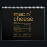 Mac och Cheese Nutrition Funny Thanksgiving Mac Kalender<br><div class="desc">Mac och Cheese Nutrition Funny Thanksgiving Mac</div>