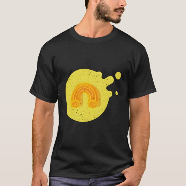 Mac och Cheese Splotch Macaroni T Shirt (Framsida)