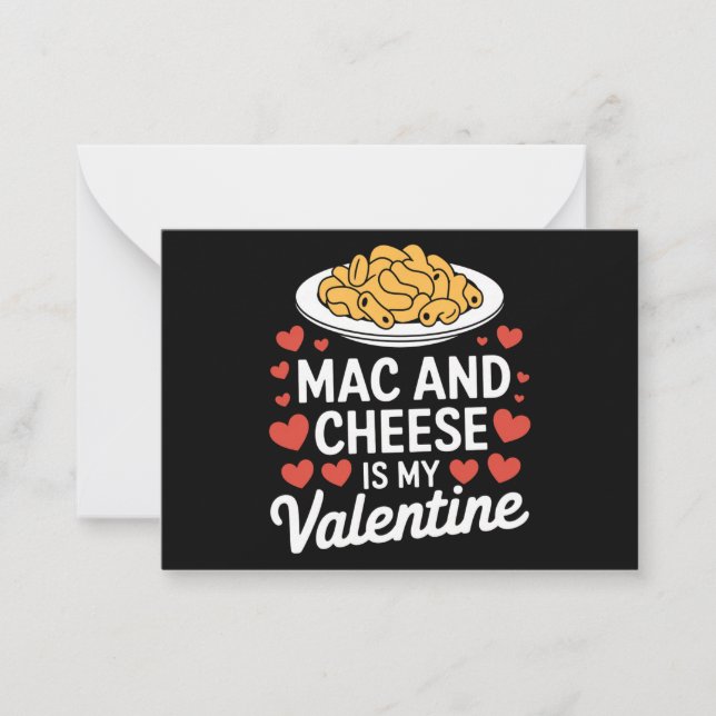 Mac och Cheese Valentine Mac n Cheese Älskare Gift Anteckningskort (Framsida)