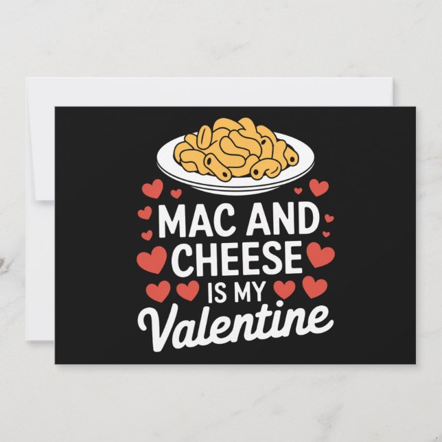 Mac och Cheese Valentine Mac n Cheese Älskare Gift Inbjudningar (Framsida)