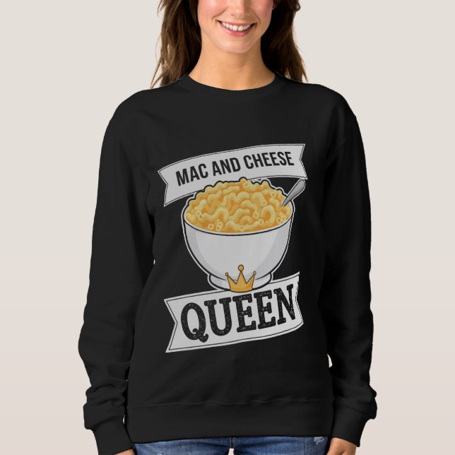 Mac Och Ost Drottning Rolig Macaroni Och Ost T Shirt (Framsida)