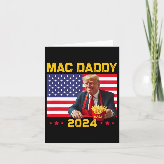 Mac pappa Funny Trump Skapar Fries Mega Donald Tru Kort (Framsida)