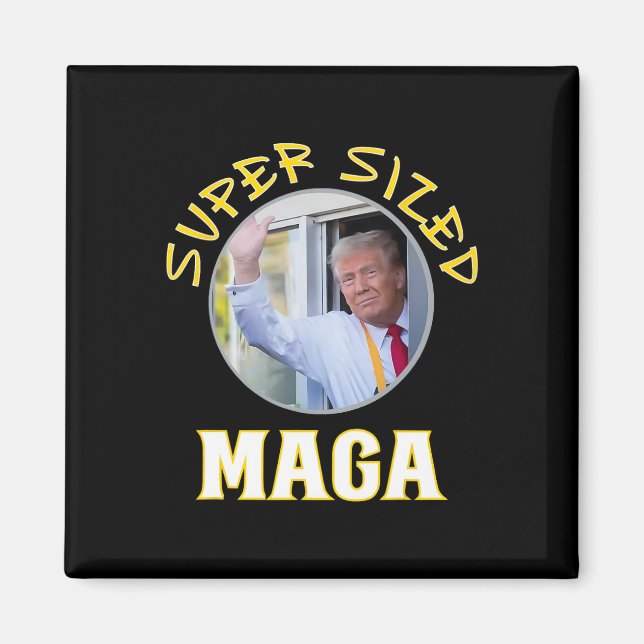 Mac pappa Trump Vance 2024 gör Fransk Fries Magnet (Framsidan)