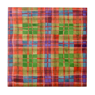 MAC RAE TARTAN 4,25" Kvadratisk Keramisk Platta Kakelplatta