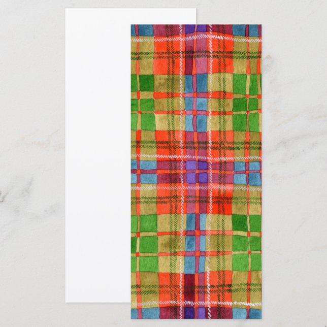 MAC RAE TARTAN 4x9 Platt kort / Vertikal (Fram/baksida)