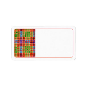 MAC RAE TARTAN Adressetiketter