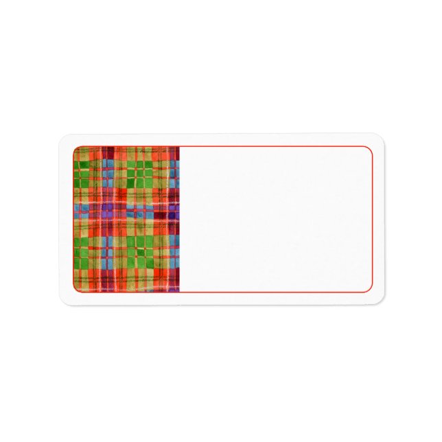 MAC RAE TARTAN Adressetiketter (Framsidan)