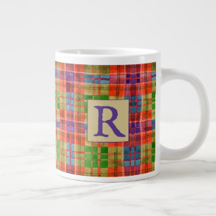 MAC RAE TARTAN Big Mugg + Initial Jumbo Mugg