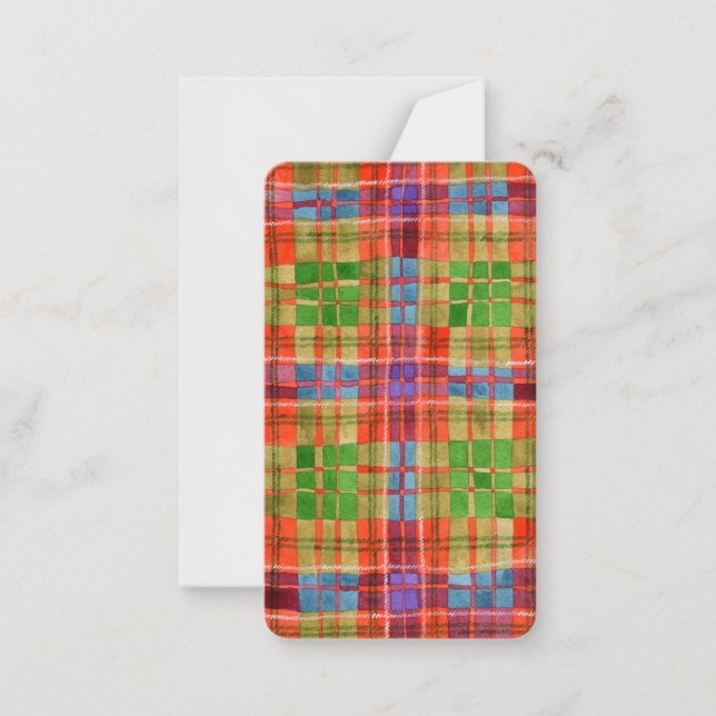 MAC RAE TARTAN Bokmärke - 3,5x2 Kort (Framsida)