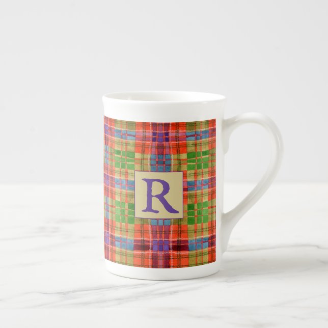 MAC RAE TARTAN Bone China Mugg + Initial Benporslin Mugg (Höger)