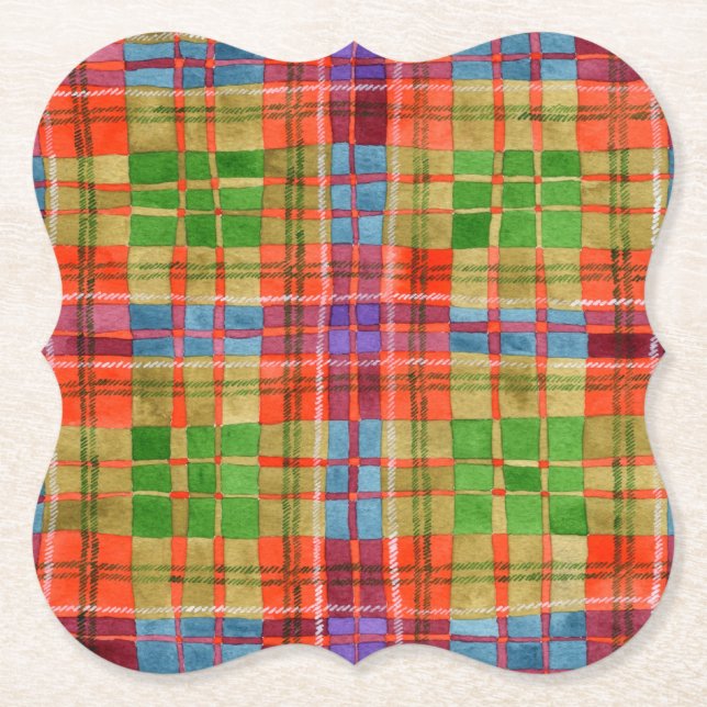 MAC RAE TARTAN Bracket Papper Underlägg (Framsida)