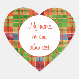 MAC RAE TARTAN Heart Matt Klistermärken
