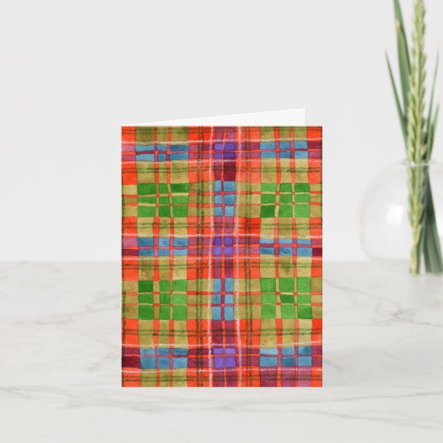 MAC RAE TARTAN Notkort Kort (Framsida)