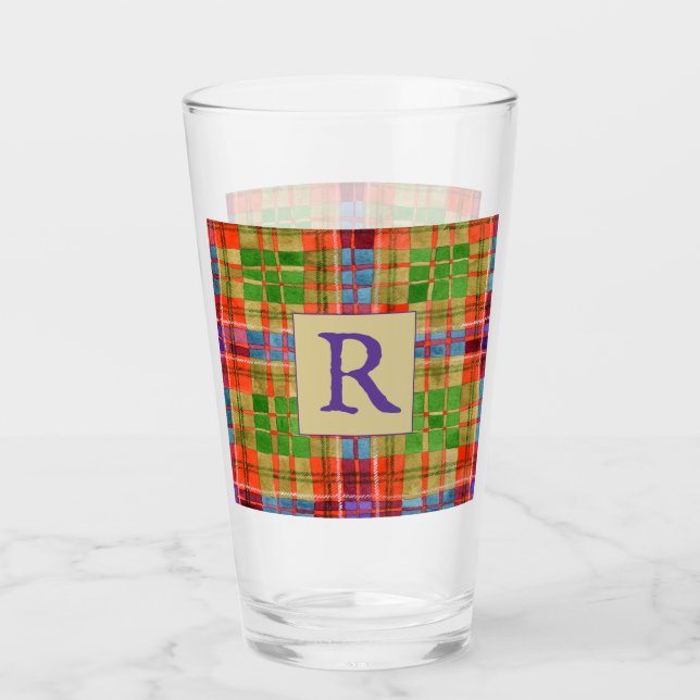 MAC RAE TARTAN Pint Glass Glaskopp (Framsida)