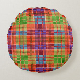 MAC RAE TARTAN Round Dekorativ kudde