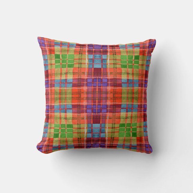 MAC RAE TARTAN Square Dekorativ kudde (Framsida)