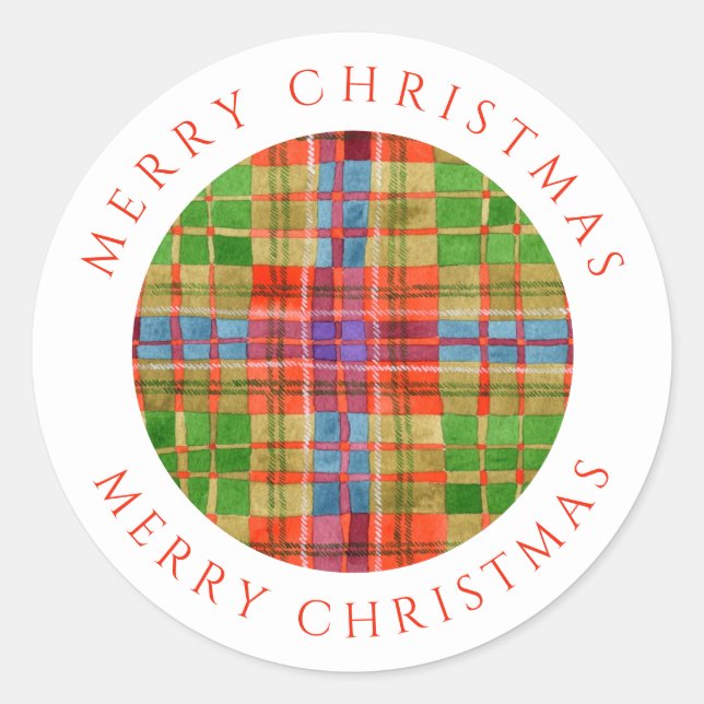 MAC RAE TARTAN Stora runda etiketter + text (Framsida)
