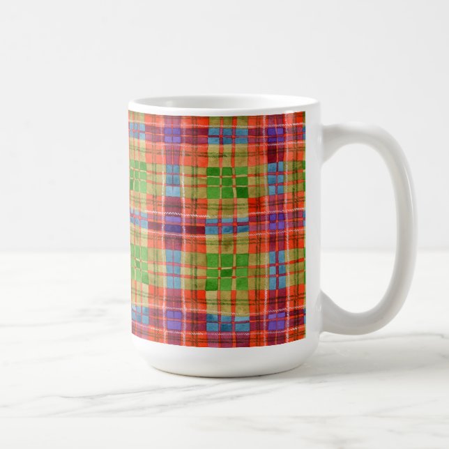 MAC RAE TARTAN Tall White Mugg (Höger)