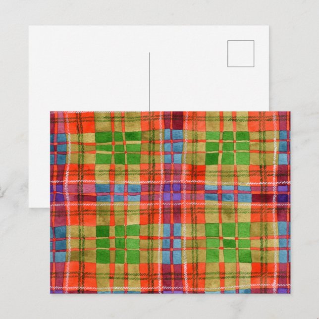 MAC RAE TARTAN-vykort Vykort (Fram/baksida)