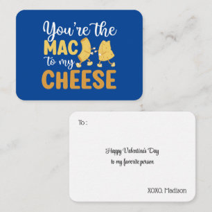 Mac to My Cheese Funny Pun Cute Valentines day Anteckningskort
