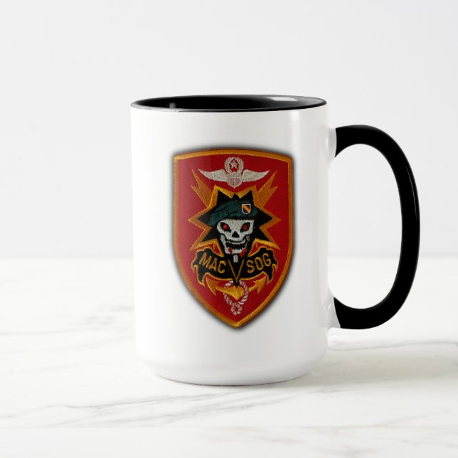 MAC V SOG Vietnam-kriget veteraner tryckt patch Mu Mugg (Höger)