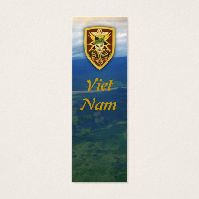 mac v sog vietnam veteran patch-bokmärken litet visitkort (Framsidan)