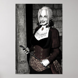 Macabre Älskarinna Gothic Vampre Poster