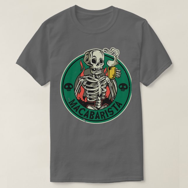 Macabre Barista T Shirt (Design framsida)