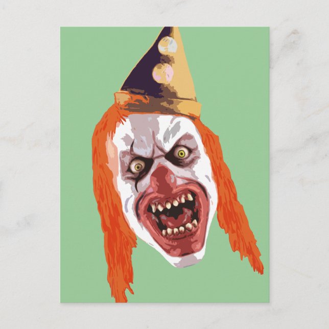 Macabre Clown Vykort (Framsida)
