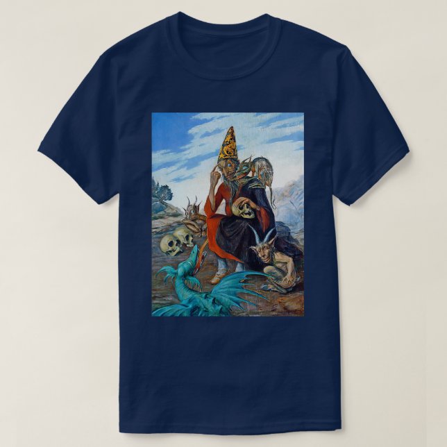 Macabre-guiden runt demoner och Döskallar T Shirt (Design framsida)