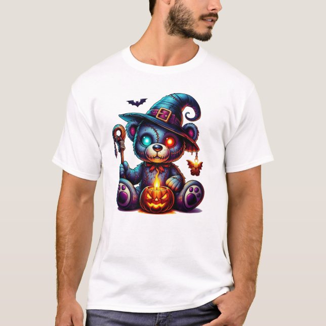Macabre Skeleton Nalle T Shirt (Framsida)
