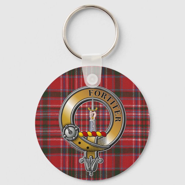 MacAlister Tartan & Badge Nyckelring (Framsida)