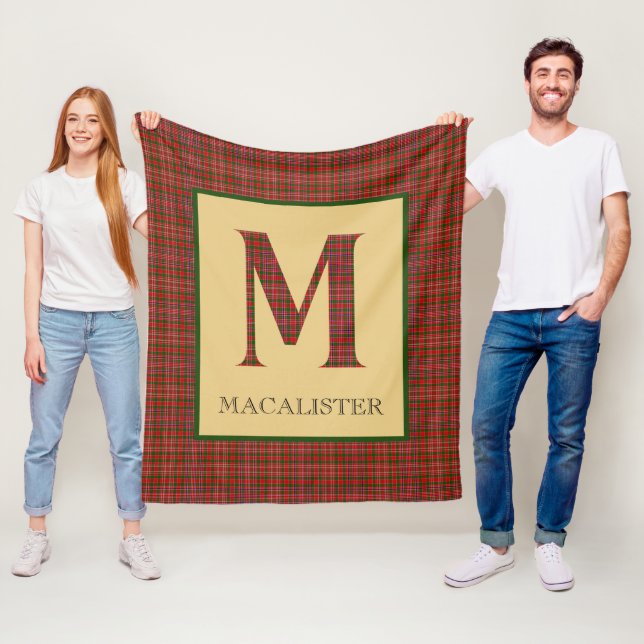 MacAlister Tartan Monogram M Fleecefilt (På plats)