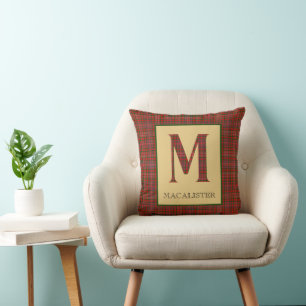 MacAlister Tartan Monogram M Kudde