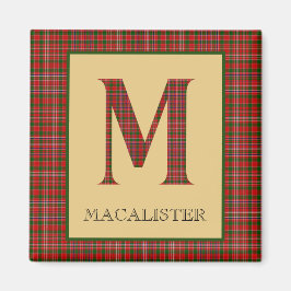 MacAlister Tartan Monogram M  Magnet