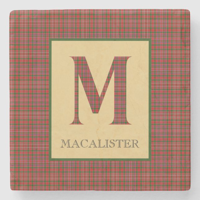 MacAlister Tartan Monogram M  Stenunderlägg (Framsidan)