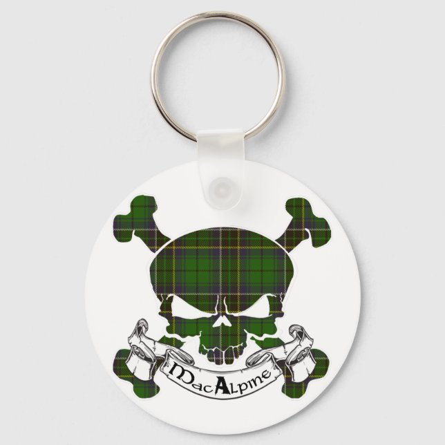 MacAlpine Tartan Skull Nyckelring (Framsida)