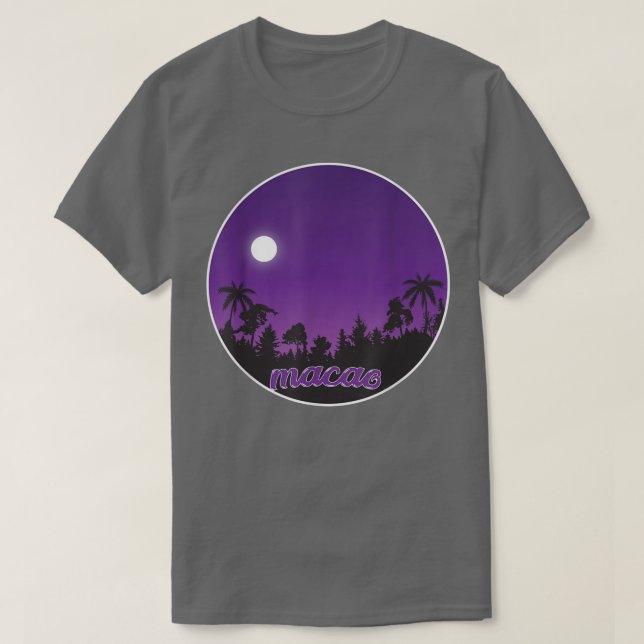 macao By night with Palms  T Shirt (Design framsida)