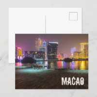 Macao Casino Skyline Panorama China Natt