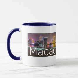 Macao Casino Skyline Panorama China Natt Mugg