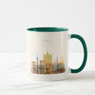Macao, China City Skyline Mugg