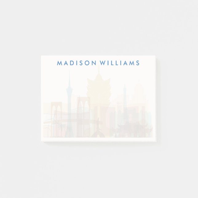 Macao, China| City Skyline Post-it Block (Framsida)