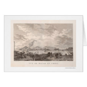 Macao den panorama- chinan beskådar - 1797 hälsningskort