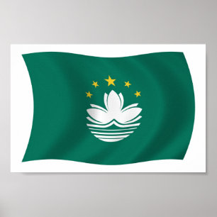 Macao Flagga Affisch Tryck
