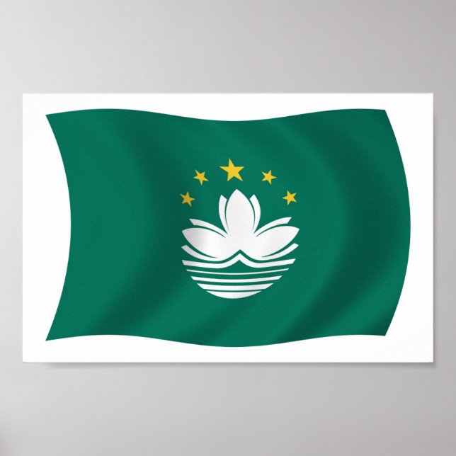 Macao Flagga Affisch Tryck (Framsidan)